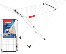 Extra X-Legs Clothes Airer, Indoor Drying Rack, 20 Metre Drying Space, Foldable Compact Clothes Dryer, Thick Wires for Fewer Creases, Wheels to Easily Manoeuvre
