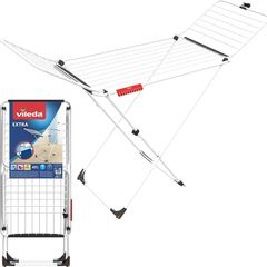 Extra X-Legs Clothes Airer, Indoor Drying Rack, 20 Metre Drying Space, Foldable Compact Clothes Dryer, Thick Wires for Fewer Creases, Wheels to Easily Manoeuvre