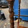 Vintage Oak Barley Twist Side Table/Hall Stand (1930s) Image 4