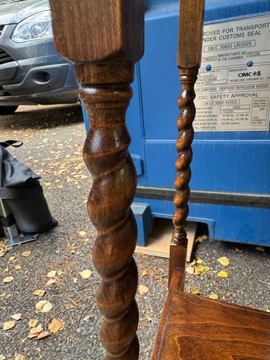 Vintage Oak Barley Twist Side Table/Hall Stand (1930s)