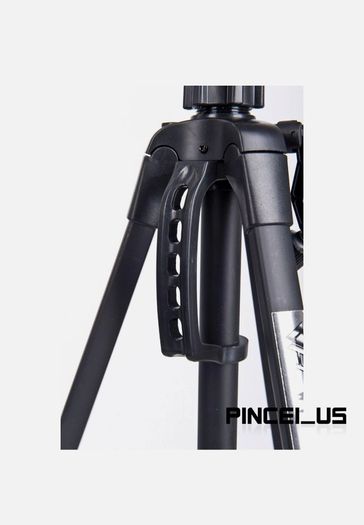 WT3540 Camera Tripod Portable Telescopic Stand with 3 Way Pan Head for Phone