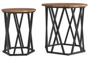 Coffee Table 2 pcs Old Wood Engineered Wood and Steel