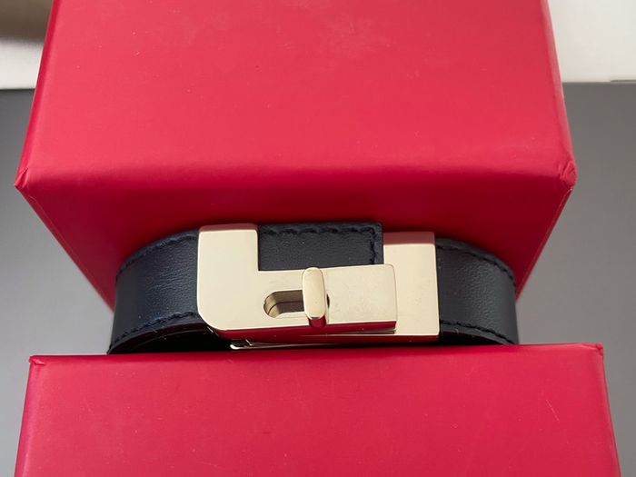 Lancel Leather Cuff Bracelet
