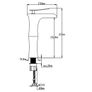 UG Basin Mixer Tap, Waterfall Effect - Antique look Image 2