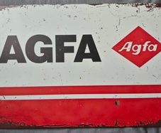 AGFA film , vintage style metal sign .