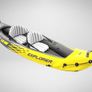 Kayak 2 Man Inflatable Canoe Boat + Oars + Pump Image 2