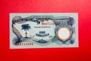 Biafra 5 /- Shillings. 1968  Pick 3a.  UNC  scarce