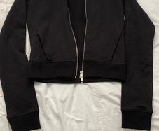 BERSHKA Black Long Sleeve Zipper Jacket