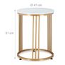 Side table  Modern marble look coffee table Image 3