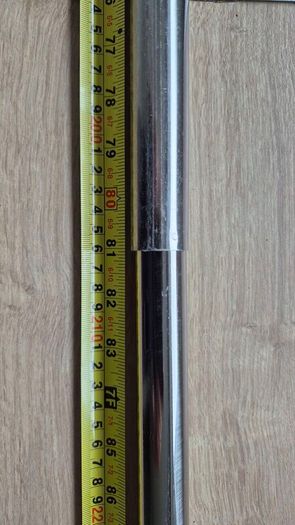 Extendable Curtain Pole 28mm Chrome Eyelet Pole 2m -3.3m