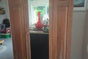 Old vintage pine wardrobe