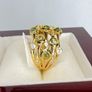 Silver Peridot & White Zircon "Waves of Renewal Ring Image 7