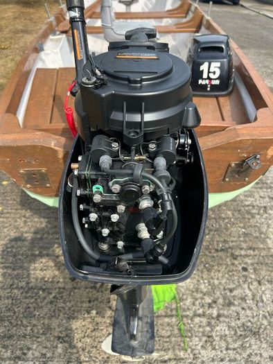 Lake boat, trailer and 15hp engine