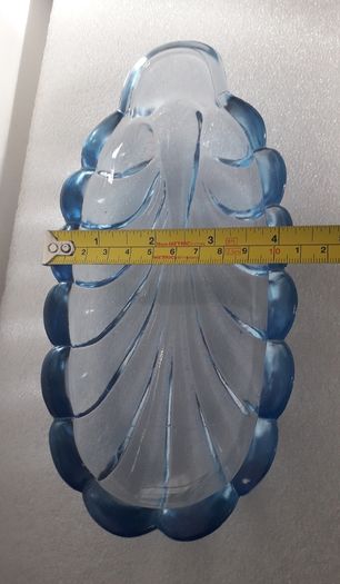 DISH - Art Deco - Blue Glass