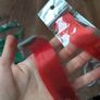 Hair extensions red green Image 2