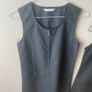 2 M&S grey pinafores (as new) age 9-10 Image 2