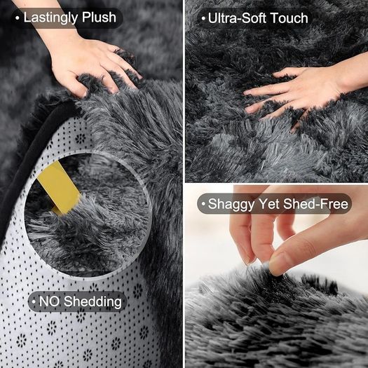 Rugs Living Room 200x300cm Soft Fluffy Area Rugs for Bedroom - Washable Rugs - Antiskid Large Shaggy Carpets Suit for Bedroom Dorm Nursery Kids Room Office Lounge Home Decor