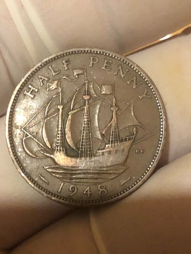 George VI half penny  x 36 Pictures
