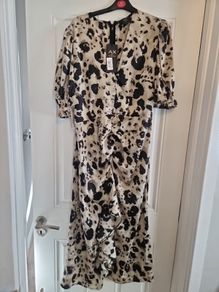 Black & Cream wedding guest dress
