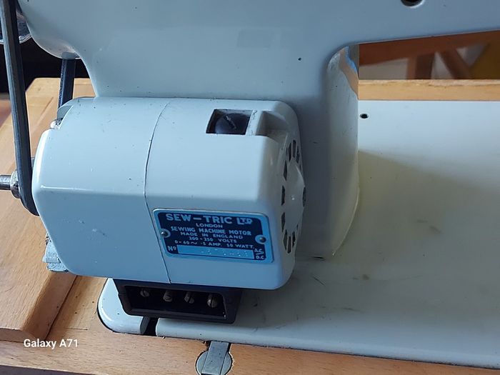 Novum Electric Sewing Machine with Sew-Tric Motor with Pedal and power supply, Round Pin Plug, A true Blast from the Past