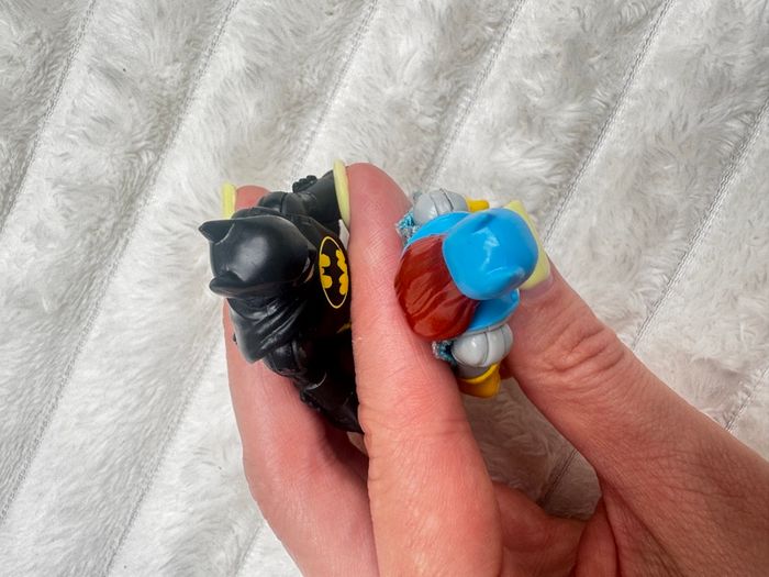 Imaginext DC Super Friends Batgirl And Batman approx. 7 cm. Used Please see photos