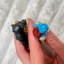Imaginext DC Super Friends Batgirl And Batman approx. 7 cm. Used Please see photos Image 9