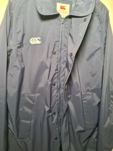 Mens Canterbury Of New Zealand Jacket Bench Coat Padded Size Xl Extra Large Navy All Blacks