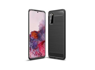For Samsung Galaxy S20 Case Cover Carbon Fiber Design Shockproof Black Armor New - FHT04SMK3