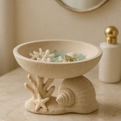 Coastal Vanity Bowl  Sculptural Decorative Bowl