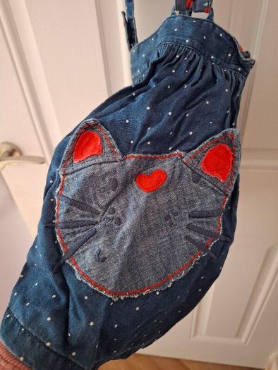 Next denim dungaree skirt