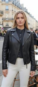 Karl Lagerfeld's Ikonik Odina Women's Biker Leather Jacket