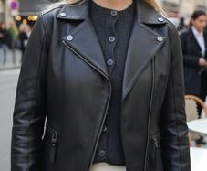 Karl Lagerfeld's Ikonik Odina Women's Biker Leather Jacket