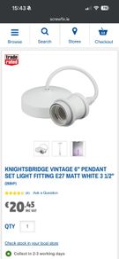 Three Pendant Set Light Fittings