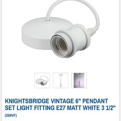 Three Pendant Set Light Fittings