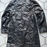 Vintage long leather jacket coat black Size 12 halloween party costume Image 6