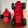 Red ride on tractor with trailer Image 4
