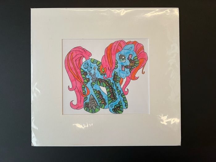 Mounted colourful Anime Print -My Little Pony