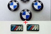 BMW 4x 68mm alloy caps + 4x alloy 3D emblem