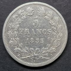 France 1835 A 5 Francs - Louis-Philippe I Silver coin