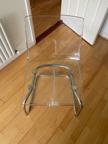 Cracked IKEA Tobias Transparent Chair