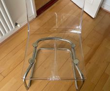 Cracked IKEA Tobias Transparent Chair