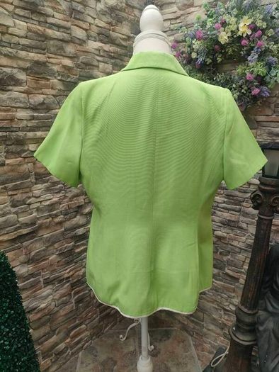 French lime green blazer  with white bow size M/L Postage included