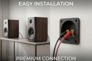 Speaker cable wall plate with binding posts