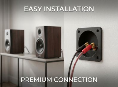 Speaker cable wall plate with binding posts