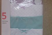 Marks ans Spencer BNWT Girls 5 cotton vests 11-12 years