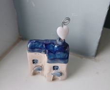 Small ceramic house ornament