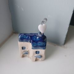 Small ceramic house ornament