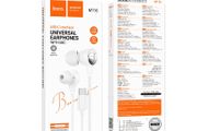 Hoco M116 Benevolent Type-C Universal Digital Earphones With Microphone White