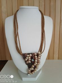 Vintage Style Jewelry Lot Statement Necklace and 2 Pairs of Earrings