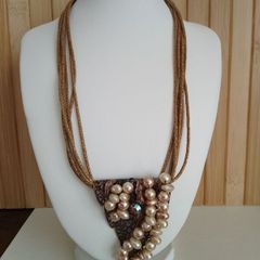 Vintage Style Jewelry Lot Statement Necklace and 2 Pairs of Earrings